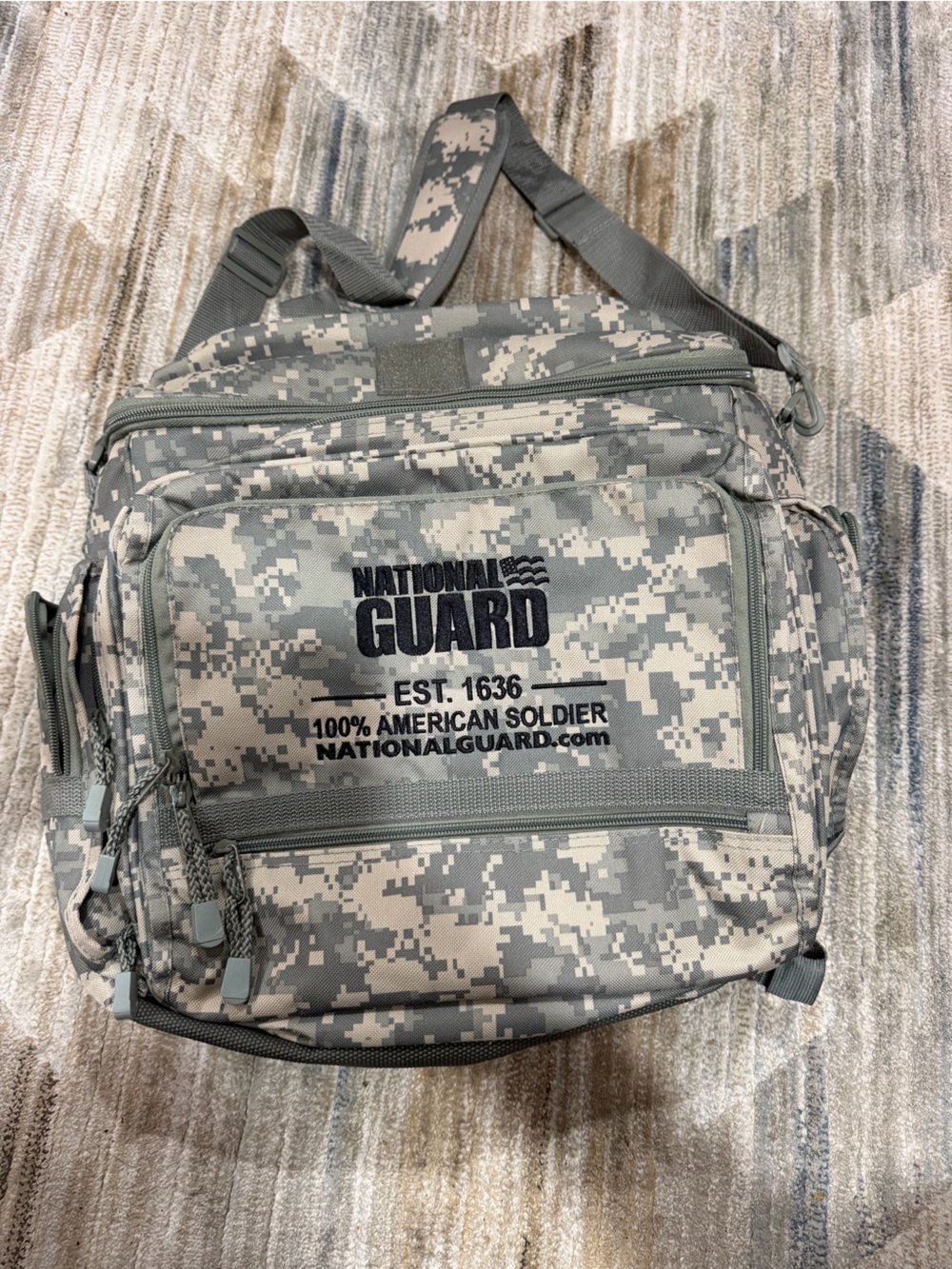 Digital Camo Messenger Bag - Gray